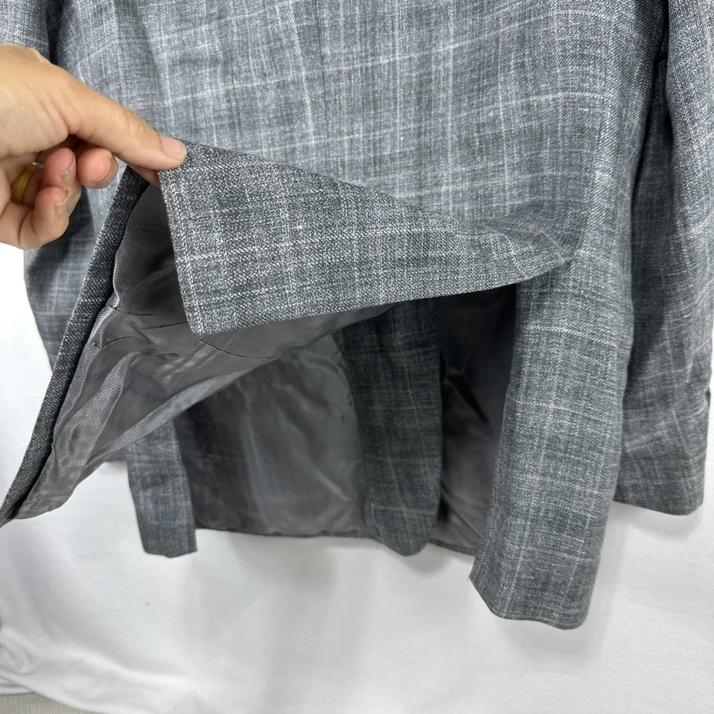 JOSEPH ABBOUD E.THOMAS Mens 44Reg Blazer Italy Wool Silk Linen Limited‎ Edition